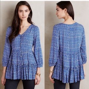 Maeve Lila Tieres peplum blouse